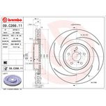 Brembo Brake Disc Single Vented Front Left 09.C266.11