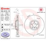 Brembo Brake Disc Single Vented Front Left 09.C412.13