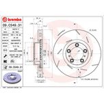 Brembo Brake Disc Single Vented Front Right 09.C549.31