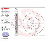 Brembo Brake Disc Single Vented Front 09.D069.33