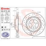 Brembo Brake Disc Single Vented Front 09.D174.33