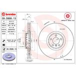 Brembo Brake Disc Single Vented Front Left 09.D899.13