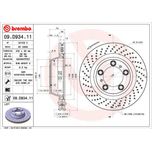 Brembo Brake Disc Single Vented Rear Left 09.D934.11
