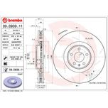 Brembo Brake Disc Single Vented Front Right 09.D939.11