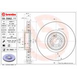 Brembo Brake Disc Single Vented Front 09.D982.11
