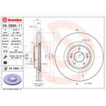 Brembo Brake Disc Single Vented Front 09.D990.11