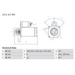 Bosch Starter Motor 0986011140
