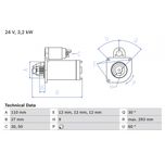 Bosch Starter Motor 0986011160