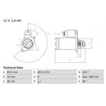Bosch Starter Motor 0986016240