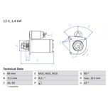 Bosch Starter Motor 0986016570