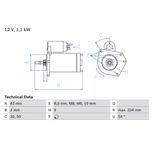 Bosch Starter Motor 0986016800