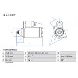 Bosch Starter Motor 0986017000