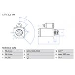 Bosch Starter Motor 0986017060