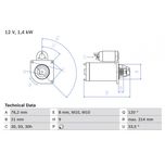 Bosch Starter Motor 0986017110