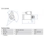 Bosch Starter Motor 0986017120