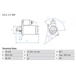 Bosch Starter Motor 0986017440