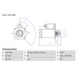 Bosch Starter Motor 0986017490