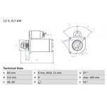Bosch Starter Motor 0986017840