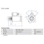 Bosch Starter Motor 0986018310