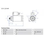 Bosch Starter Motor 0986018940