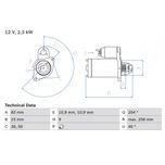 Bosch Starter Motor 0986019820