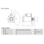 Bosch Starter Motor 0986019830