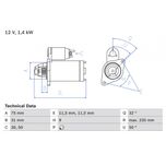 Bosch Starter Motor 0986019840
