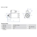 Bosch Starter Motor 0986020280