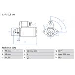 Bosch Starter Motor 0986020551