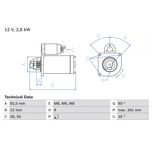 Bosch Starter Motor 0986021041
