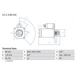 Bosch Starter Motor 0986021051