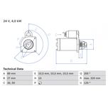 Bosch Starter Motor 0986021190