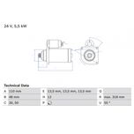 Bosch Starter Motor 0986021490