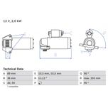 Bosch Starter Motor 0986021810