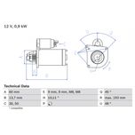 Bosch Starter Motor 0986021970