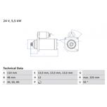 Bosch Starter Motor 0986022260