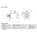 Bosch Starter Motor 0986022830