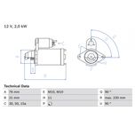 Bosch Starter Motor 0986022880