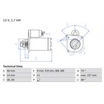 Bosch Starter Motor 0986023050