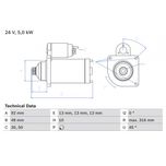 Bosch Starter Motor 0986023430