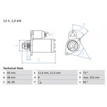 Bosch Starter Motor 0986023470