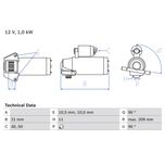 Bosch Starter Motor 0986023610