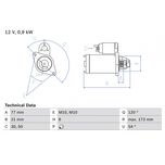 Bosch Starter Motor 0986025720