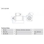 Bosch Starter Motor 0986025900