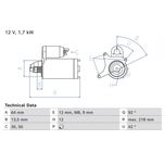 Bosch Starter Motor 0986026280