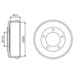 Bosch Brake Drum Rear 0986477203