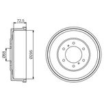 Bosch Brake Drum Rear 0986477215