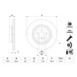 Bosch Brake Disc Single Vented 0986479G99
