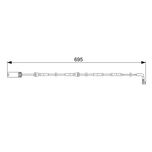 Bosch Brake Pad Wear Indicator Sensor Front 1987473050