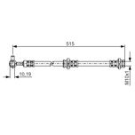 Bosch Brake Hose Front Right 1987476376